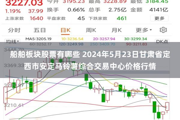 船舶板块股票有哪些 2024年5月23日甘肃省定西市安定马铃薯综合交易中心价格行情