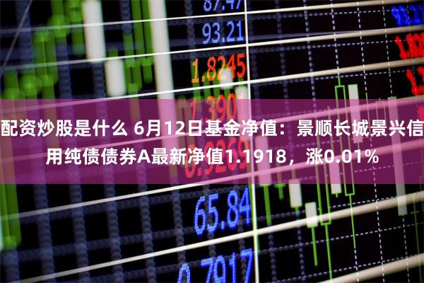 配资炒股是什么 6月12日基金净值：景顺长城景兴信用纯债债券A最新净值1.1918，涨0.01%